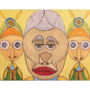 Wife election painting by Acrylic on Cardboard By "CANNOOVA"